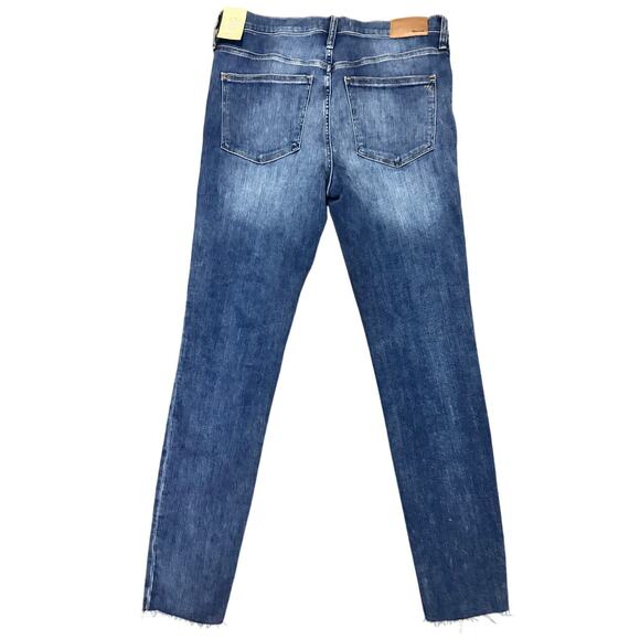 Madewell 9” Mid Rise Skinny Jeans NWT Size 30 Button Fly Raw Hem Denim - Picture 6 of 7